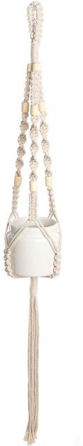 Makramee Set Blumenampel von Rico Macrame aus Baumwollkordel und Holz - Bild 1