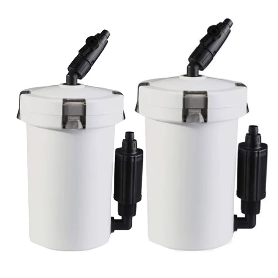 Alloet Aquarium-Filterbehälter in Weiß mit Schwamm-Ersatzzubehör, leiser externer Kanister-Filter, Breite: 33,0 cm, Tiefe: 18,5 cm - Bild 2