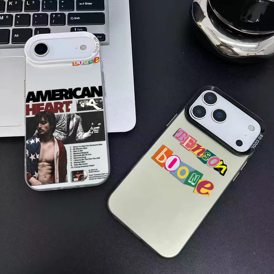 B-Benson Boone Sänger Handyhülle für iPhone 11 bis 17 Pro Max Matte Laser Aurora stoßfeste Schutzhülle in Schwarz und Multicolour - Bild 2