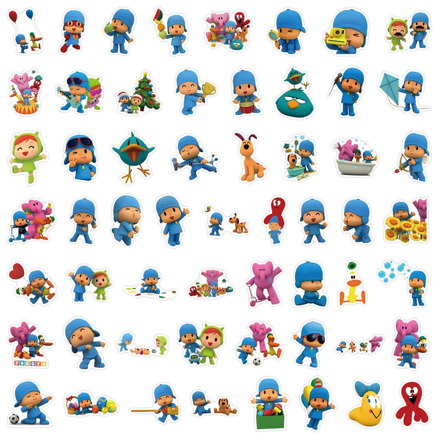 50 oder 100 Stück Pocoyo Cartoon Aufkleber in Multicolour für Laptop, Scrapbook und DIY-Projekte - Bild 3