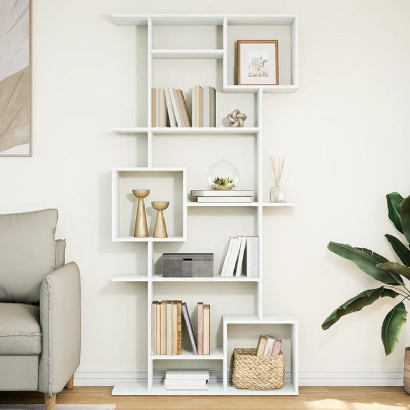 Bücherregal Vidaxl aus Holzwerkstoff in Weiß, B/T/H: 92 x 29 x 188 cm - Bild 1