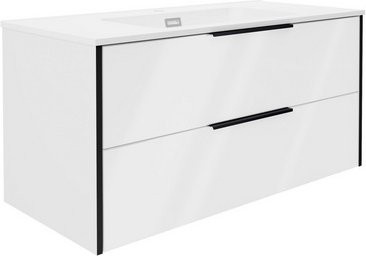 FACKELMANN Waschplatz-Set Flair mit Gussmarmorbecken in Weiss, B/T/H: 101,0 x 49,3 x 46,5 cm - Bild 1