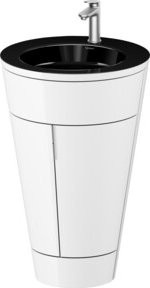 Duravit Waschtischunterschrank Starck 1 c-bonded Set, Weiß Hochglanz, B/T/H: 56 x 60,5 x 86,4 cm - Bild 1