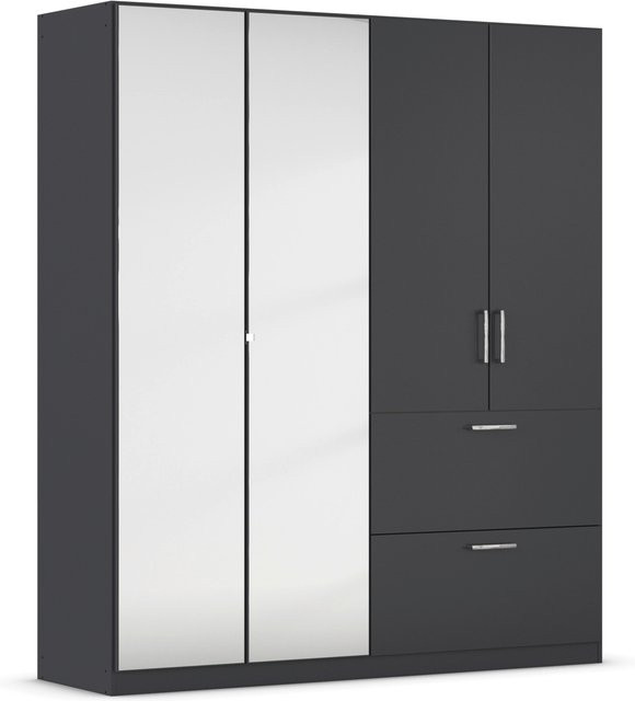 RAUCH BLUE Padua Drehtürenschrank in Grau mit integrierten Schubladen, Breite: 181 cm, Höhe: 210 cm - Bild 1