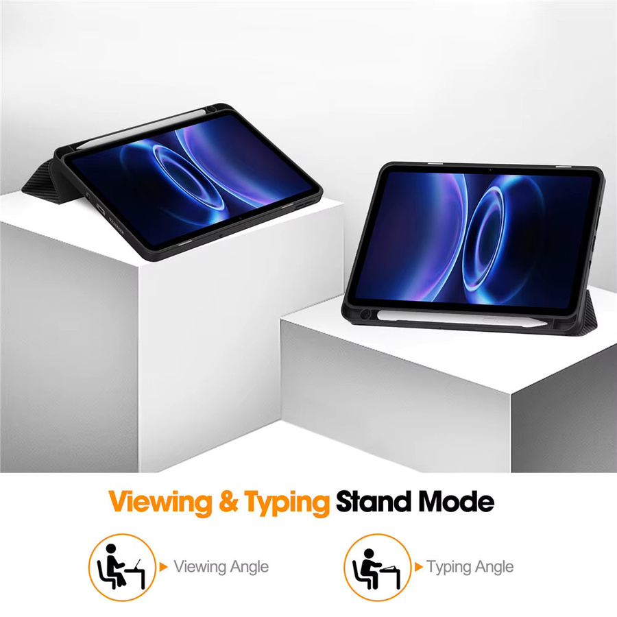 Xiaomi Redmi Pad 2 SE 9,7 Zoll Tablet-Hülle mit Stifthalter und Klappständer aus PU-Leder in Schwarz oder Lila - Bild 3