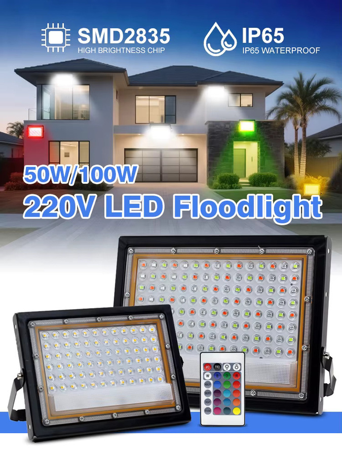 GRAXGROW LED-Außenflutlicht in Schwarz mit RGB-Funktion und Schalter, modernes Aluminium-Gehäuse für den Garten - Bild 6