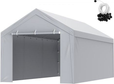 VEVOR Carport Ersatzdach mit Seitenwänden, wasserdicht und UV-geschützt, weiß, B/T: 600 x 300 cm - Bild 1