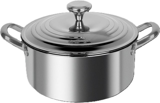 Cheffinger Edelstahl Kochtopf in Silber mit Antihaftbeschichtung für alle Herdarten - Bild 1