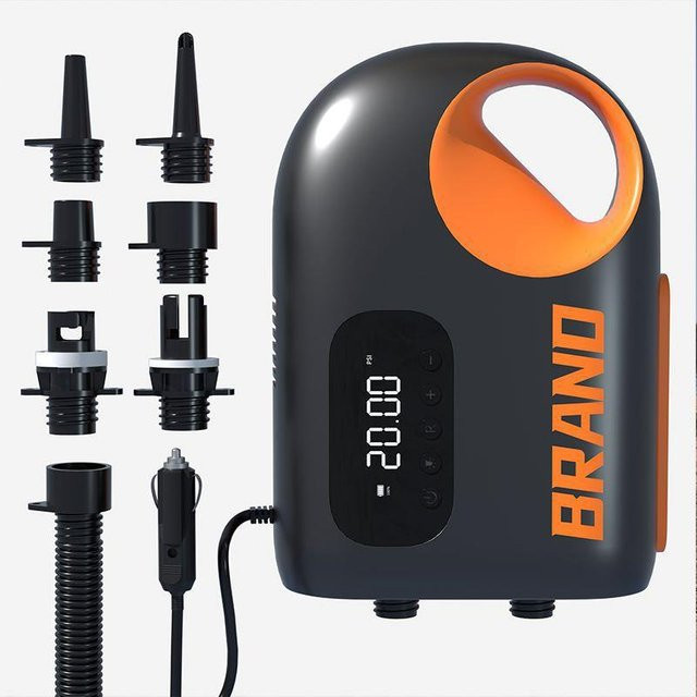 NEWBEAT 20Psi DC elektrische Luftpumpe Hochgeschwindigkeitskompressor für SUP, Paddle Board, Luftmatratze und Kajak - Bild 1