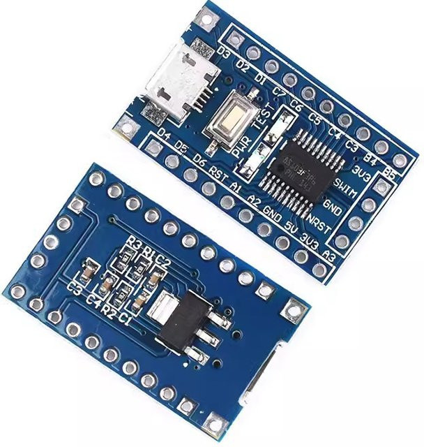 Si Tai&SH STM8S003F3P6 STM8S103F3P6 Systemplatine STM8 Entwicklungsplatine Mindestkernplatine in Blau - Bild 1