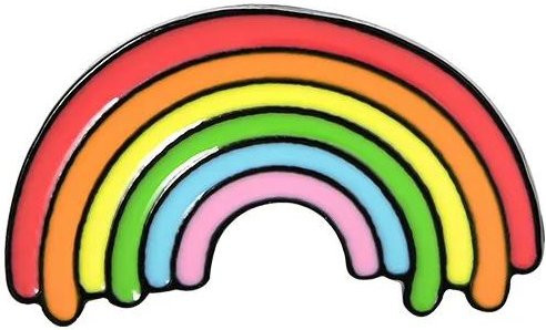Binchi Outdoor Product Anstecker Kamera Regenbogen Sonnenuntergang, Unisex - Bild 1