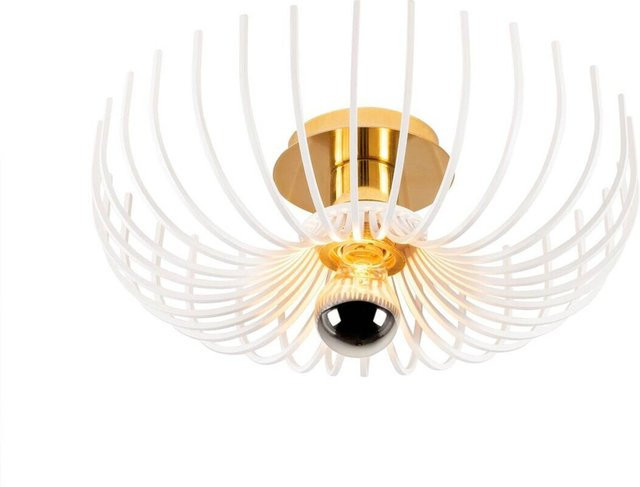 Opviq Deckenleuchte Aspendos modern aus Metall in Weiß, E27, B/H/T: 36 x 12 x 36 cm - Bild 1