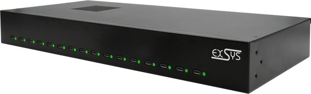 EXSYS EX-11016 Universal USB-C Schnellladegerät für Mobilgeräte in Schwarz - Bild 1