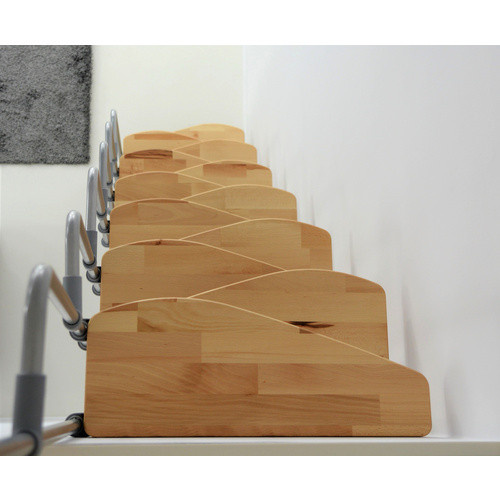 Minka Raumspartreppe Monaco aus Stahl und Holz in Silber und Grau mit 12 Stufen für eine Geschosshöhe bis 293 cm - Bild 3