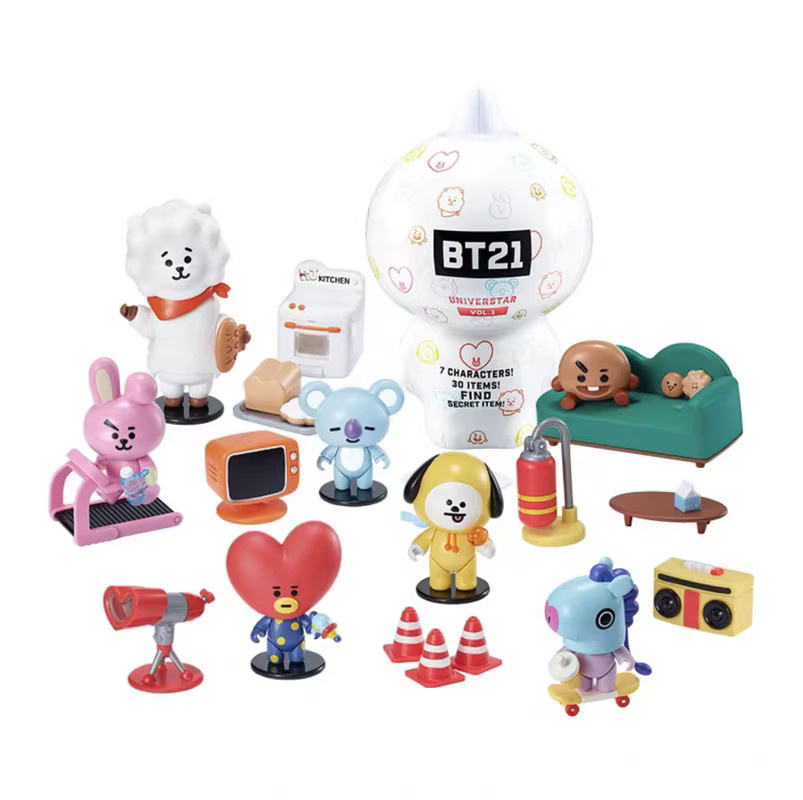 LINE FRIENDS BT21 BTS Blind Box Figuren, Strand-Thema, Einzelfigur - Bild 2
