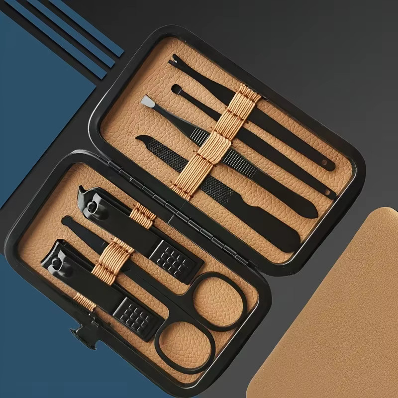 Ouriner Nagelpflegeset für Herren, Schwarz - Bild 1