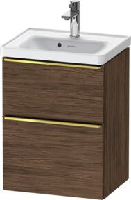 Duravit Waschtischunterschrank D-Neo Wandmontage, Farbe: Weiß/Braun, Glänzend, B/T/H: 48,4 x 37,2 x 62,5 cm - Bild 1