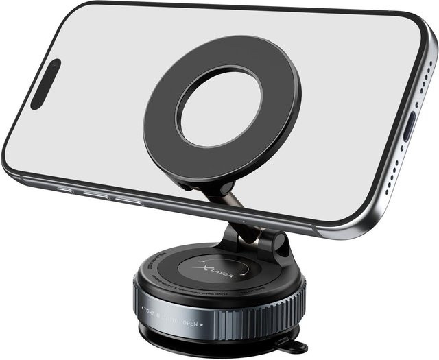 KFZ-Halterung MagFix Pro mit Saugnapf und XLayer Technologie für Smartphones in Schwarz - Bild 1