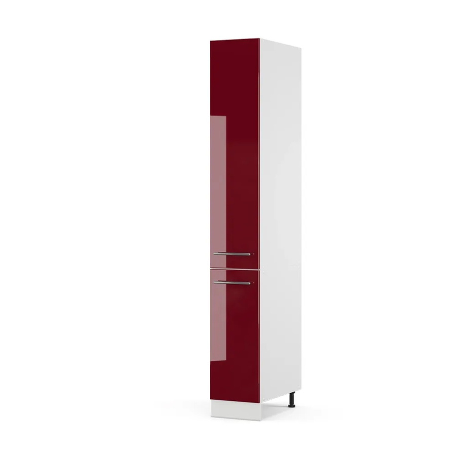 Vicco Badschrank Fame-Line Bordeaux Hochglanz Weiß B/T/H: 30 x 58 x 207 cm - Bild 2