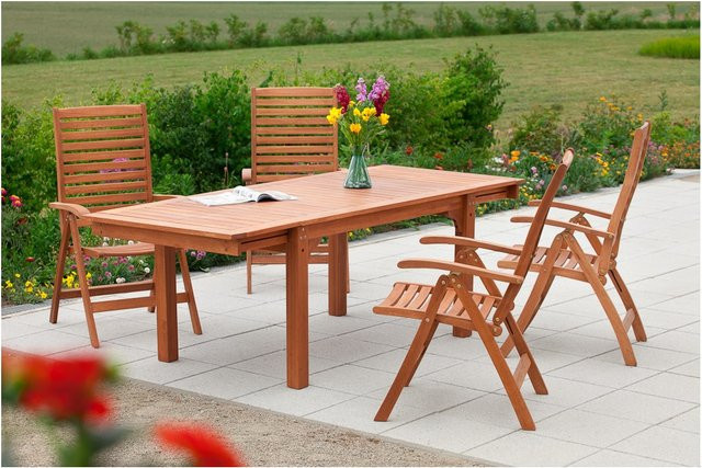 Merxx La Plata Gartenmöbel Set 5-teilig mit rechteckigem Seitenausziehtisch - Bild 1