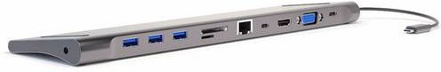 4Smarts USB-C Hub mit Power Delivery und integriertem Kartenleser in Grau - Bild 1