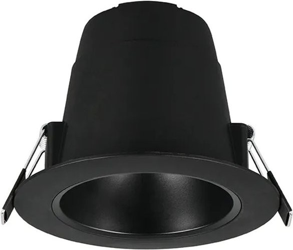 Trio Virunga LED-Einbauleuchten Schwarz Matt dimmbar Ø 11 cm - Bild 1