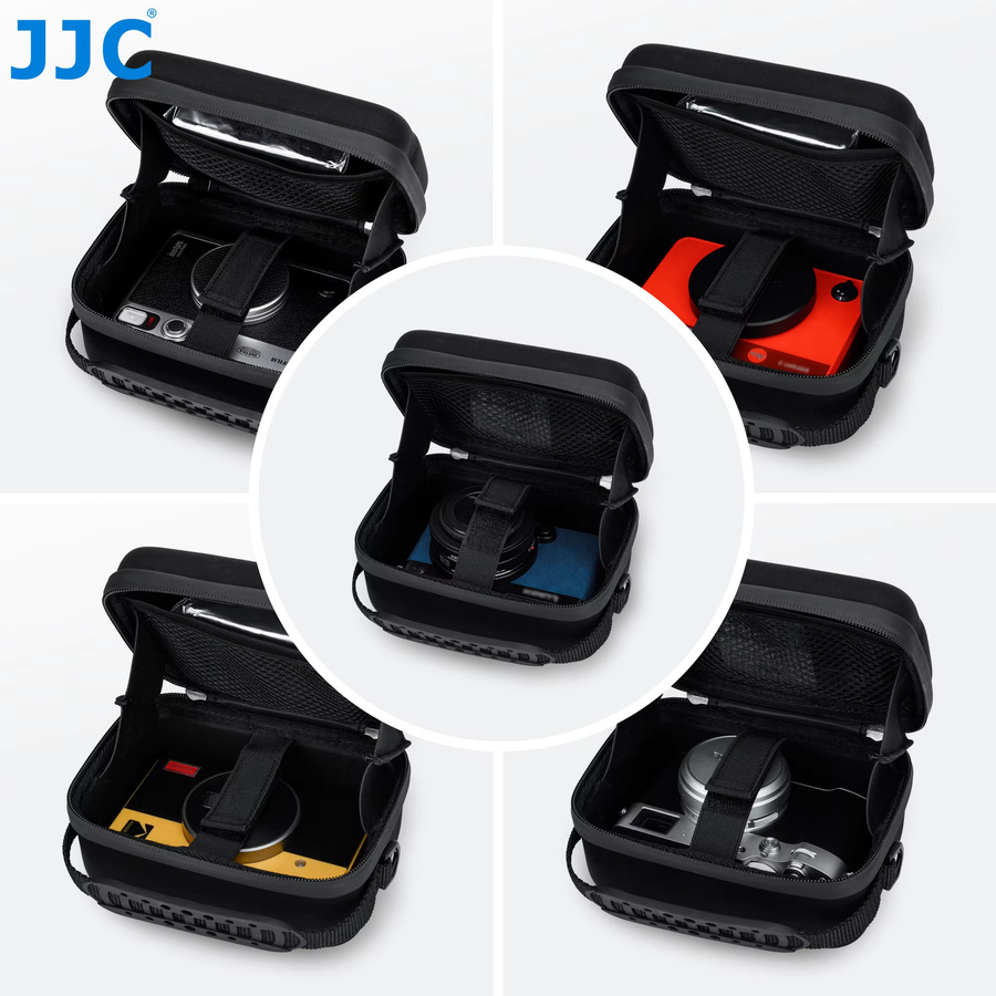 JJC Kamera-Reisetasche in Schwarz für Fuji Instax Mini, EVO, X100VI, X100V, X100F, Sony A6700, ZV-E10, DSC-HX1, DSC-H200, Panasonic Lumix S9, GF1 und Canon - Bild 5