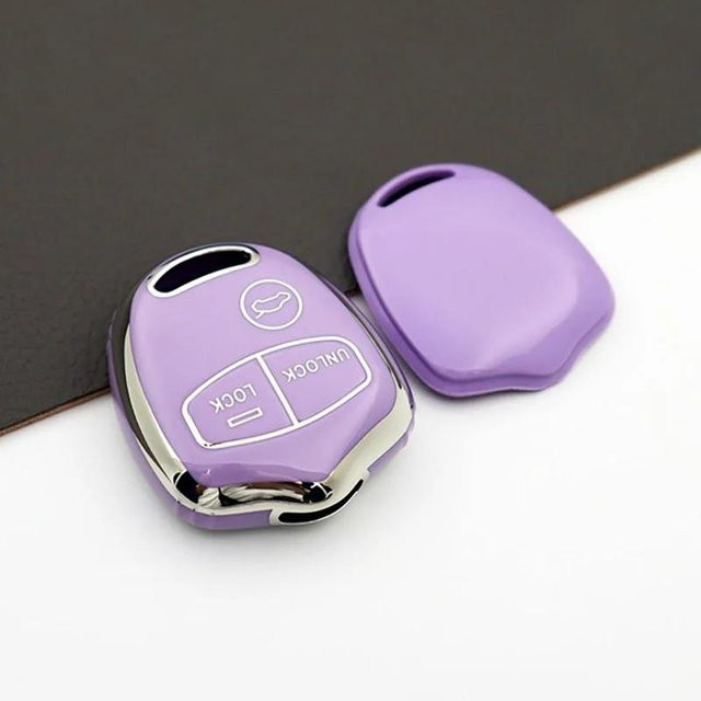 Shell Fob TPU Autoschlüsselhülle Abdeckung in Lila für Mitsubishi ASX Mirage Montero Shogun L200 Colt Outlander Pajero Lancer EX Zubehör - Bild 1