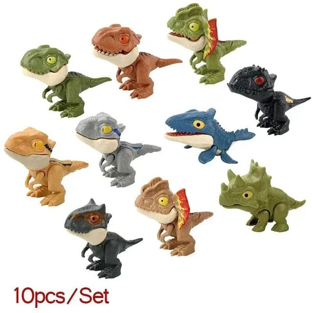 Yiran toy Finger Dinosaurier Actionfiguren, 5-10 Stück, ab 3 Jahren - Bild 1