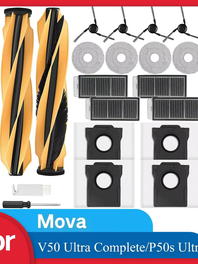 HOME TIMES 20-teiliges Zubehör-Set als Ersatzteile für Mova V50 Ultra Complete und P50s Ultra Roboterstaubsauger - Bild 3