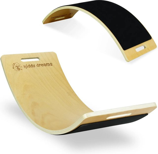 CCLIFE Holz Balance Board Wackelbrett, Montessori Spielzeug, ab 3 Jahre - Bild 1