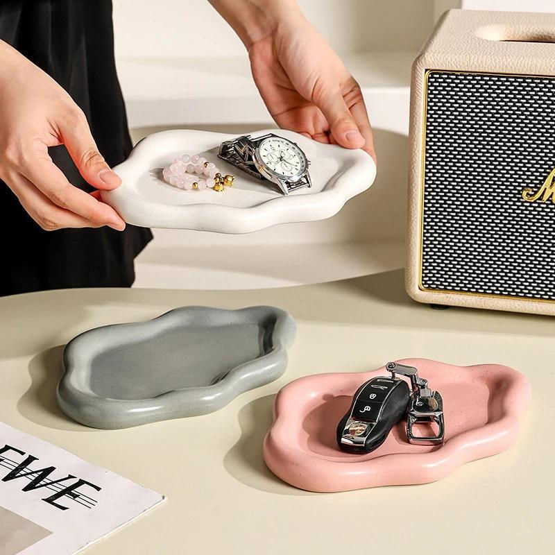 Bestbags Schmuckschale aus Keramik in Wolkenform, weiß und mehrfarbig, modernes Dekorationsobjekt für Damen - Bild 2