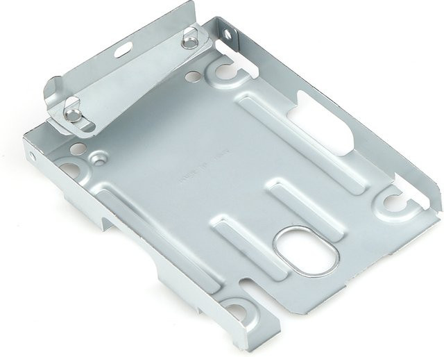 Sony PlayStation PS3 Super Slim Basis-Träger mit Schrauben und HDD-Montagehalterung in Weiß und Silber - Bild 1