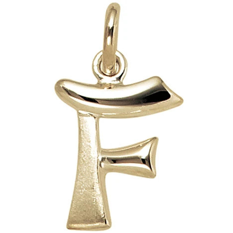 Colfem Anhänger Buchstabe F, 375 Gelbgold, Unisex - Bild 1