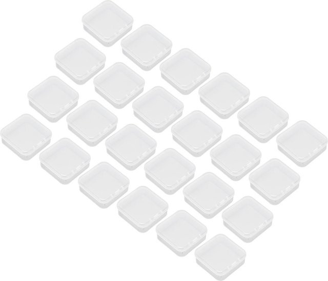 GoolRC 24er Set Mini Schmuckschatullen aus Kunststoff, transparent, stapelbare Aufbewahrungsbehälter mit Deckel - Bild 1