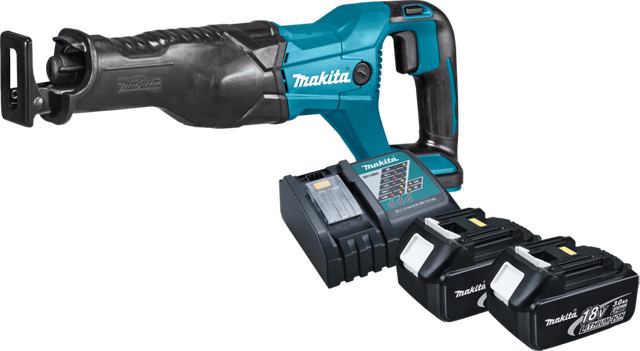 Makita DJR186ZK Akku-Schlagbohrmaschine LXT in Blau inklusive 2x 3,0 Ah Akkus - Bild 1