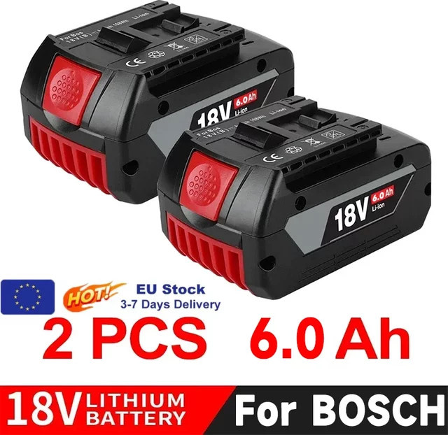 Bosch Professional Lithium-Ionen Akku 18V 6,0Ah in Schwarz für Elektrowerkzeuge BAT609 BAT609G BAT618 BAT618G - Bild 1