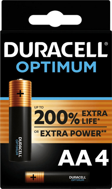 Duracell Optimum AA Alkaline Batterien 1,5V 4er Pack - Bild 2