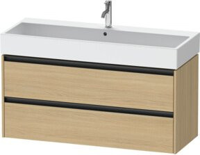 Duravit Waschtischunterschrank Ketho.2 in Beige Ei Nat mit 2 Schubladen, wandhängend, B: 118,4 cm, T: 46,0 cm, H: 54,9 cm - Bild 1