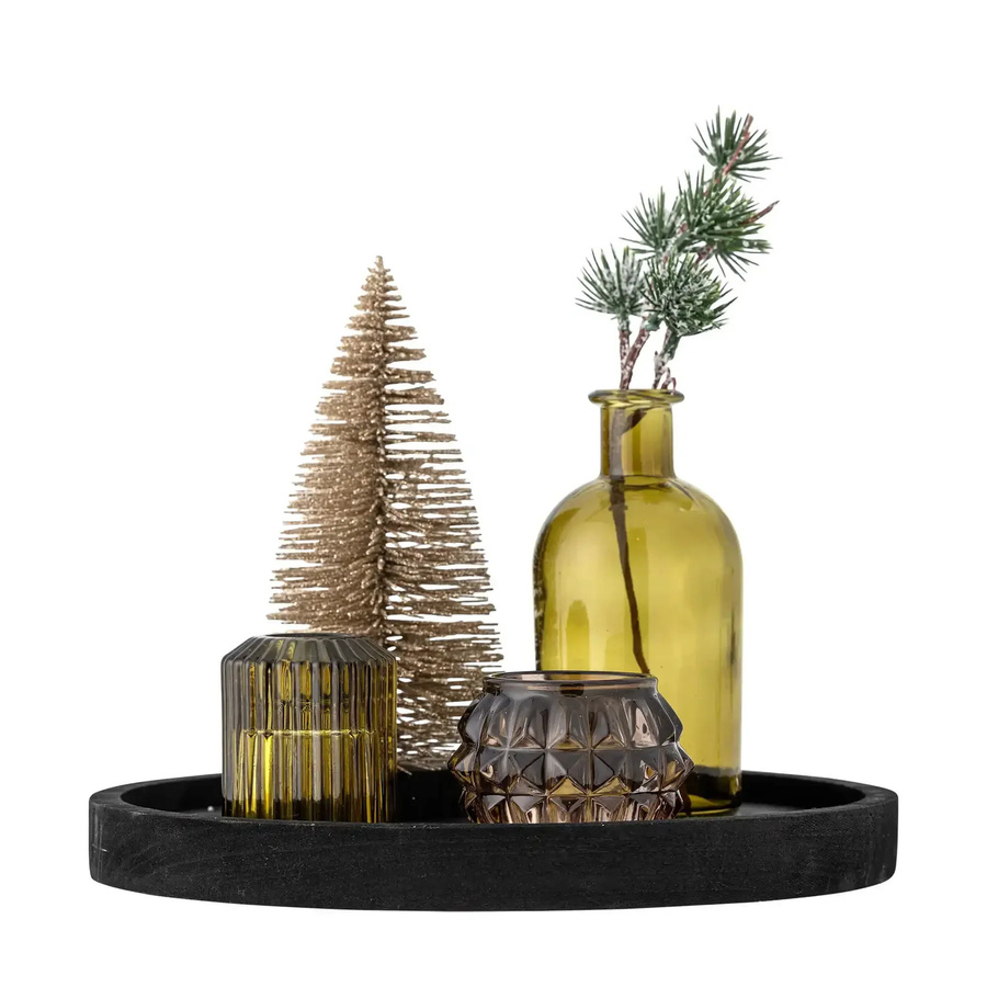 Bloomingville Teelichthalter Sanga aus Glas in Grün, Höhe: 18 cm - Bild 1