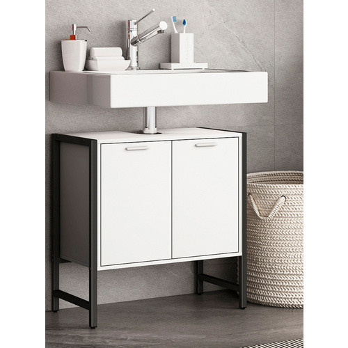 VCM Badezimmer-Unterschrank Edino, Farbe: Weiss, B/H/T: 60 x 60 x 30 cm - Bild 2