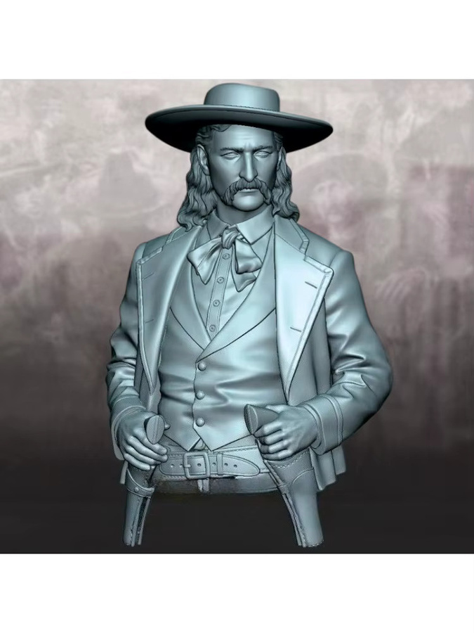 JIJIE Wild West Cowboy Man-Statue, Modellbausatz, Maßstab 1:10, unmontiert und unbemalt - Bild 3