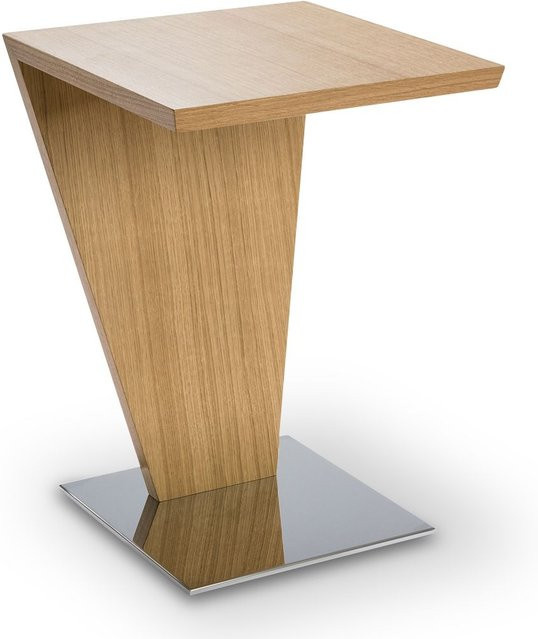 Beistelltisch 7146 CH-25 von HASSE in Eiche und Braun, quadratisch, B/T/H: 45 x 45 x 60 cm - Bild 1