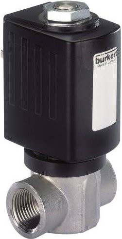 Bürkert Direktgesteuertes Ventil 184689 6027 Kompakt in Schwarz, 24 V/DC, G 1/4 Muffe, Nennweite 2mm - Bild 1