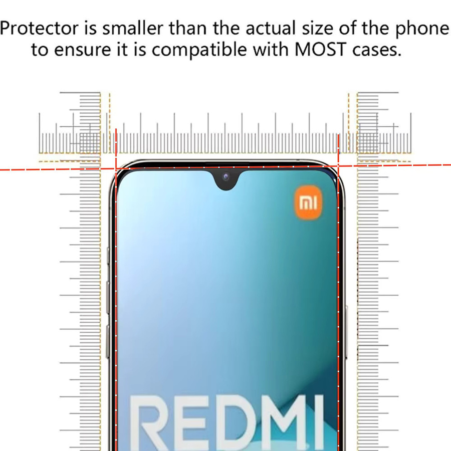 5 Stück Schutzglas aus gehärtetem Glas für Xiaomi Redmi 15C 14C 13 13C 12 12C Displayschutzfolie transparent - Bild 2
