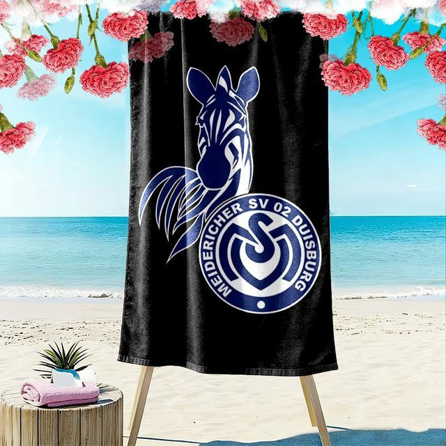 Wanghengyao Strandtuch Print Schwarz, Weiches und Schnelltrocknendes Handtuch für Strand und Camping, B: 70 cm, L: 140 cm - Bild 1