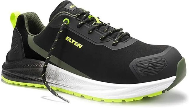 Elten Sicherheitshalbschuh LEEVI XXNF Black Lime Low ESD S3S in Schwarz, Größe 37 - Bild 1