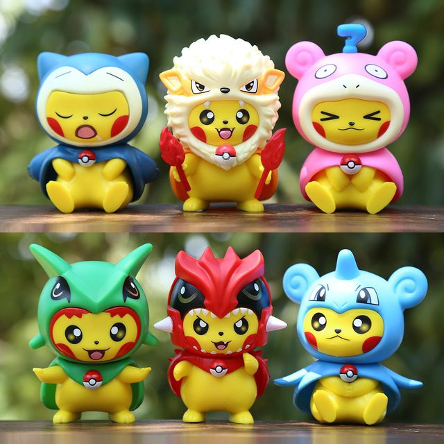 DUODUOBAO Pokémon Anime-Figuren Blind Box, Pikachu Snorlax Psyduck Gengar - Bild 1