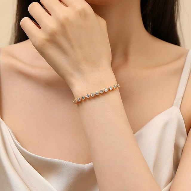 Lucky Star Jewelry Armband, Kupfer, Zirkonia, Gold, Damen - Bild 1
