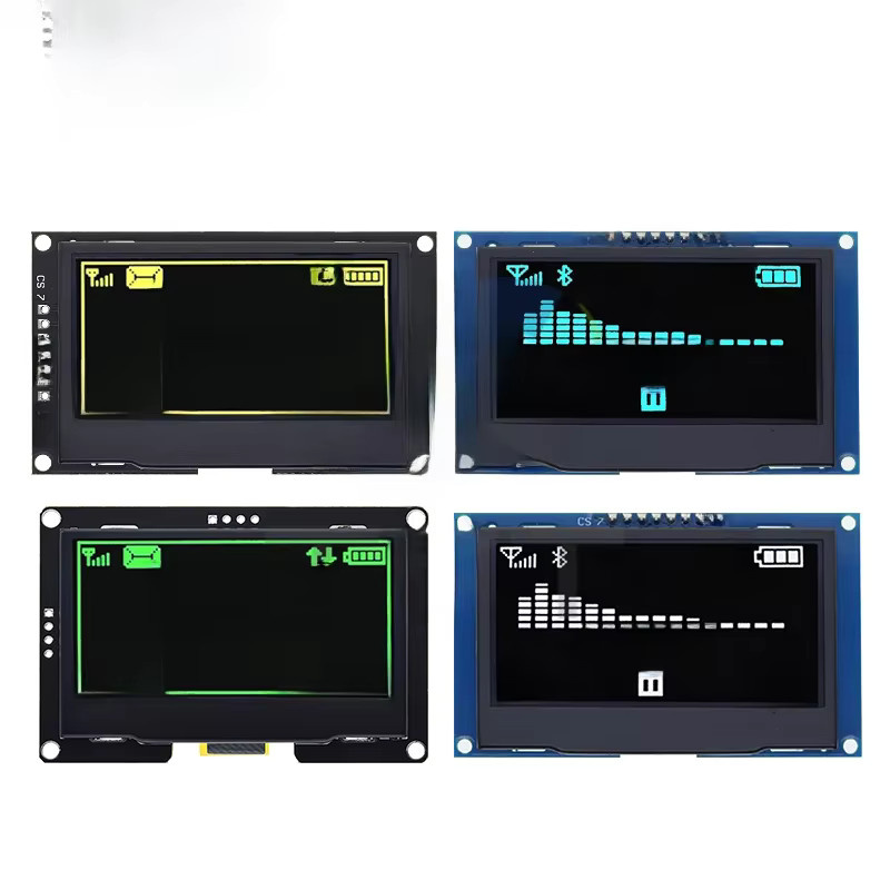 TZT 2,42 Zoll LCD-Bildschirm Weiß Gelb 128 x 64 OLED-Anzeigemodul mit IIC I2C SPI Schnittstelle für C51 SPD0301 - Bild 4